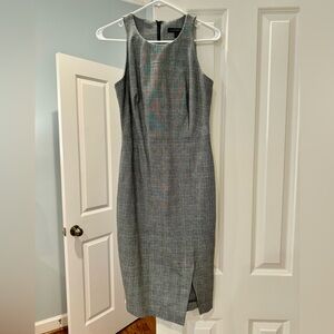 Banana Republic Grey Plaid Pencil Dress